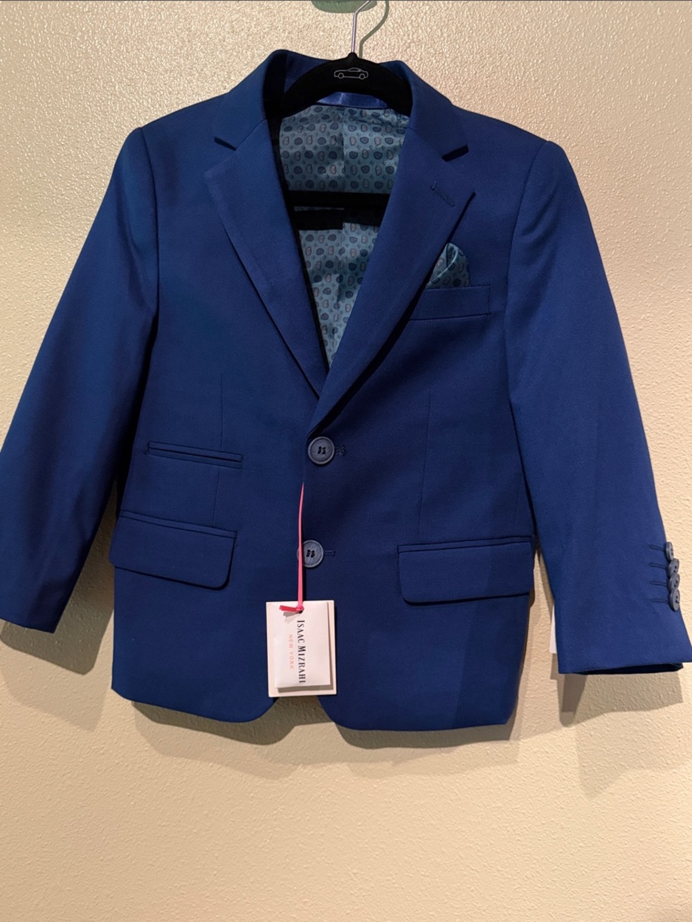 Size 4 Isaac Mizrahi Boys Navy Blue Two-Button Blazer